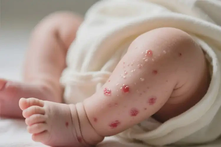 新生兒小腿上偶爾長濕疹不管它會自己自愈嗎(圖3)