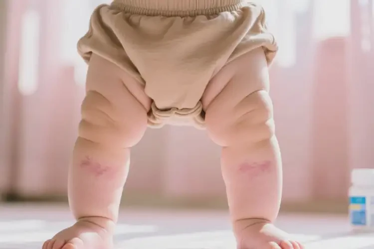 宝宝大腿上偶尔起湿疹不管它会自己痊愈吗(图1)