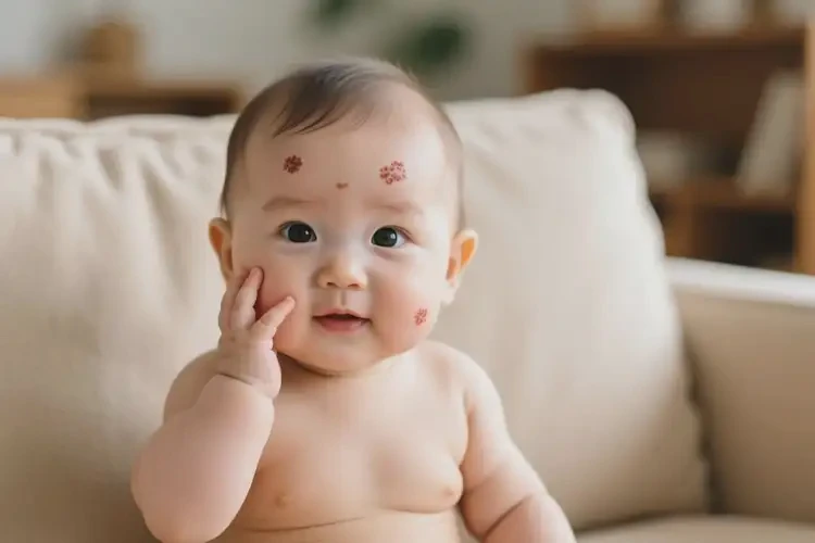 寶寶臉上出現(xiàn)濕疹不管它會(huì)自己好嗎(圖3)