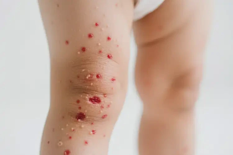 幼兒大腿出現(xiàn)濕疹不管它會自己好嗎(圖2)