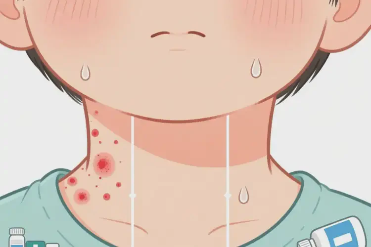 兒童脖子長濕疹能徹底自愈嗎(圖2)