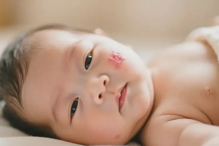 嬰兒臉上偶爾長濕疹可不可以徹底自愈(圖2)
