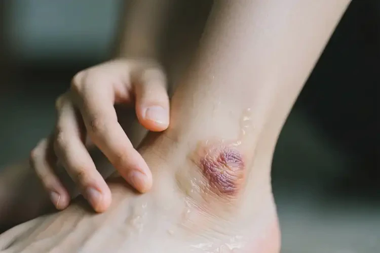 女生腳上容易長濕疹不管它會(huì)自己痊愈嗎(圖2)