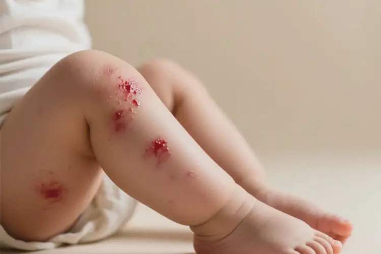 小兒大腿上有濕疹不管它會(huì)自己好嗎(圖4)