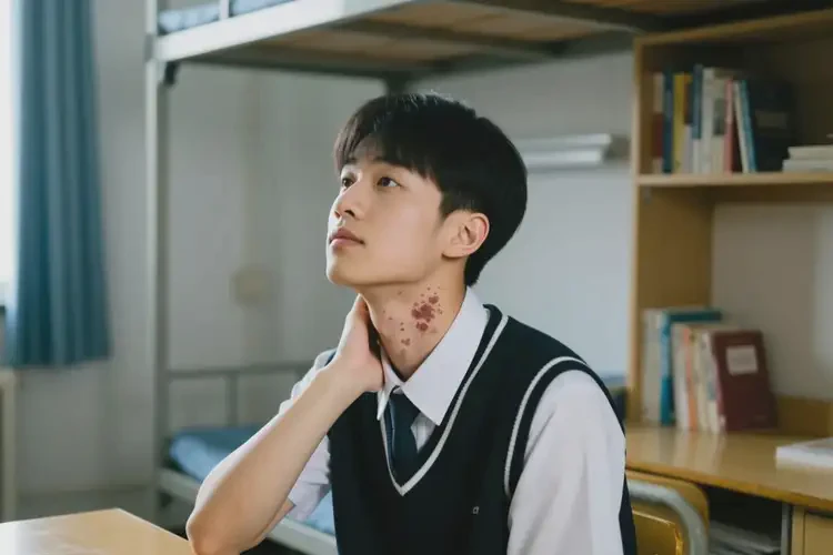 大學(xué)生脖子上出現(xiàn)濕疹不管它會自己痊愈嗎(圖2)