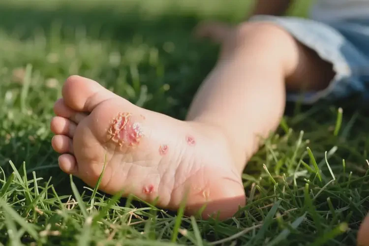 少兒腳上有濕疹不管它會(huì)自己痊愈嗎(圖2)