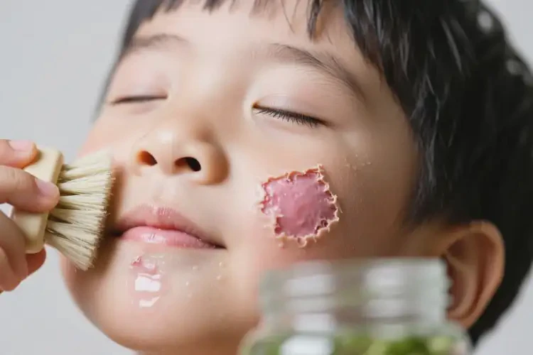 兒童面部長濕疹能夠徹底治愈嗎(圖1)