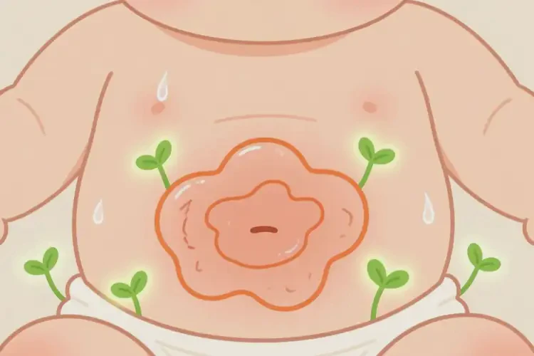 寶寶肚子長濕疹能靠自己自愈嗎(圖1)