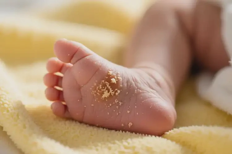 新生儿脚上起湿疹能彻底自愈吗(图1)