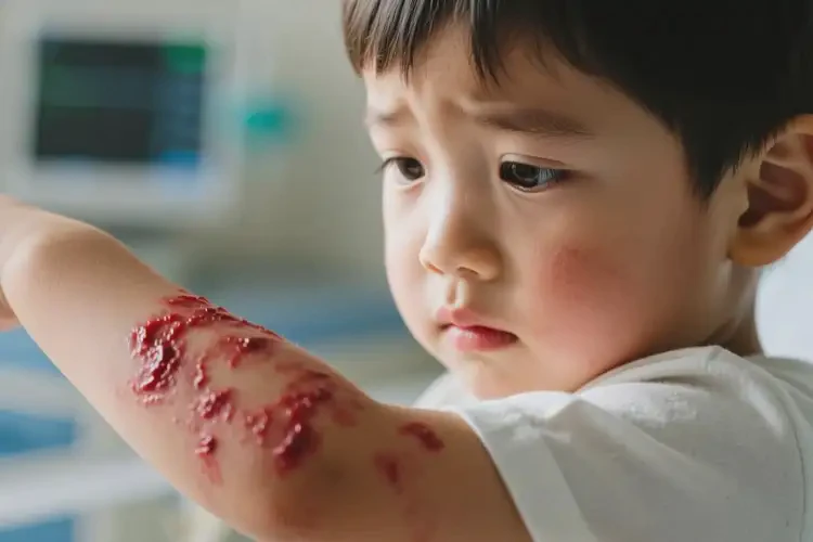 孩子手臂上出現(xiàn)濕疹不管它會自己痊愈嗎(圖4)