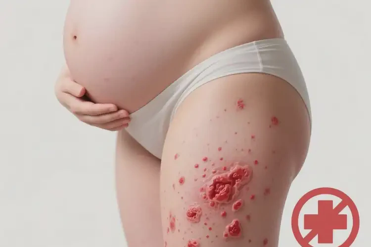 產(chǎn)婦大腿出現(xiàn)濕疹不管它會(huì)自己自愈嗎(圖1)