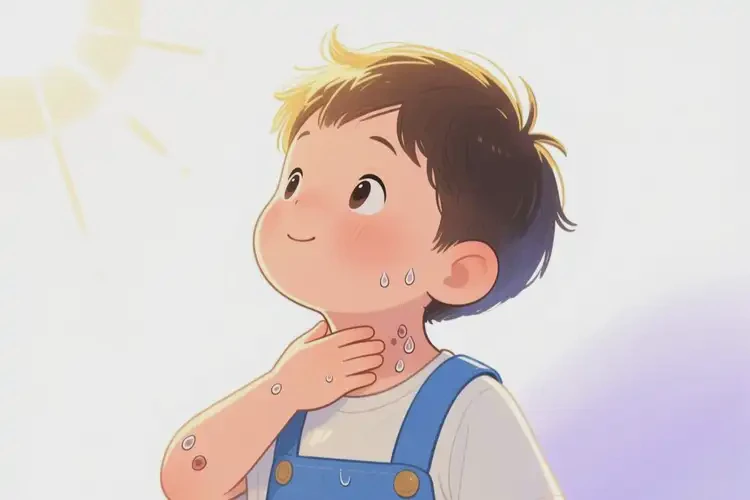 小學生脖子長濕疹能不能徹底自愈(圖1)