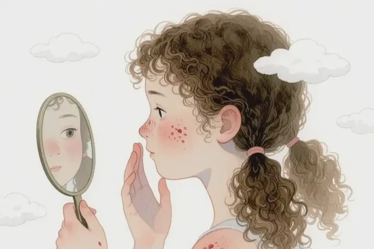 小學(xué)生臉上長濕疹不管它會自己好嗎(圖2)