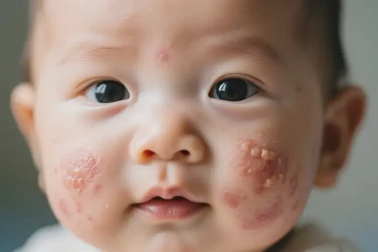 嬰幼兒臉上起濕疹不管它會(huì)自己痊愈嗎(圖3)