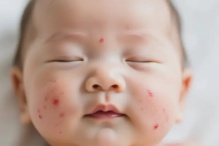 嬰兒臉上長(zhǎng)濕疹不管它會(huì)自己自愈嗎(圖4)