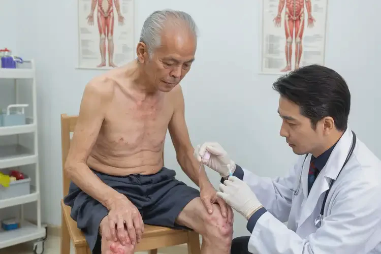 老人小腿上有湿疹不管它会自己好吗(图3)