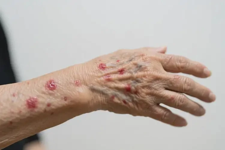 老年人手臂上起濕疹可不可以徹底自愈(圖2)