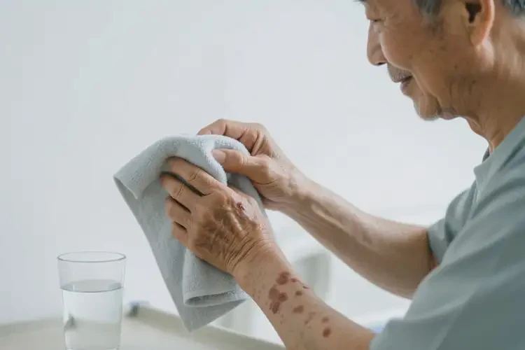 老年人手臂長濕疹能靠自己自愈嗎(圖1)