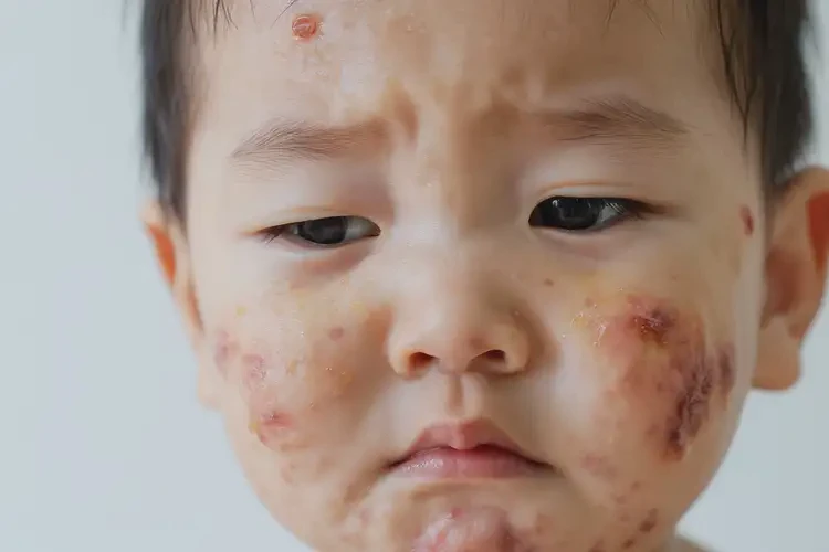 幼兒臉上經常起濕疹不管它會自己痊愈嗎(圖2)