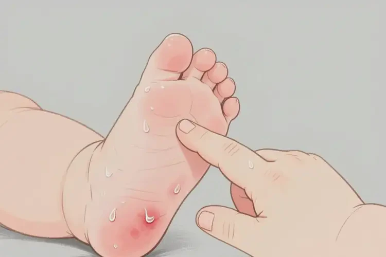 新生兒四肢偶爾長濕疹不管它會自己自愈嗎(圖1)