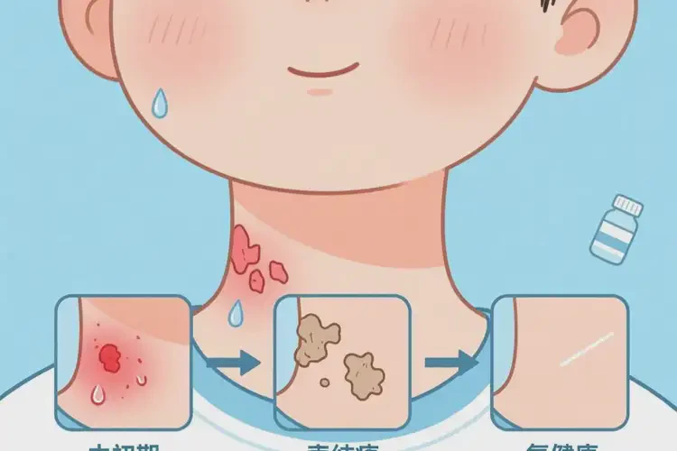 兒童脖子長濕疹能徹底自愈嗎(圖3)