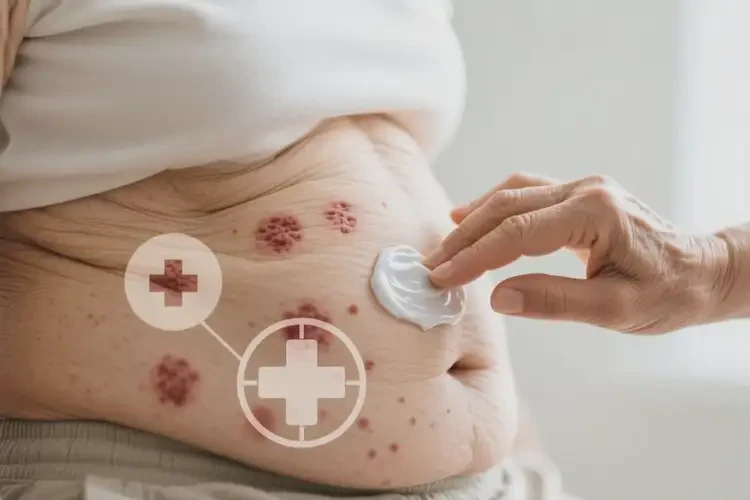 高齡老人肚子上出現(xiàn)濕疹能夠徹底治愈嗎(圖2)