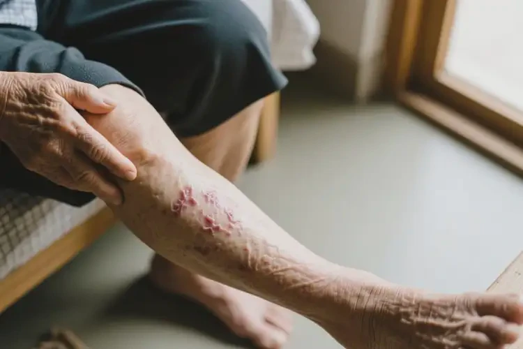 老年人小腿偶爾起濕疹不管它會自己好嗎(圖2)