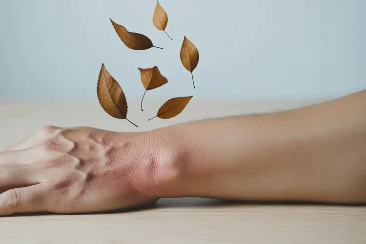 男生手臂上經(jīng)常起濕疹不管它會(huì)自己好嗎(圖2)