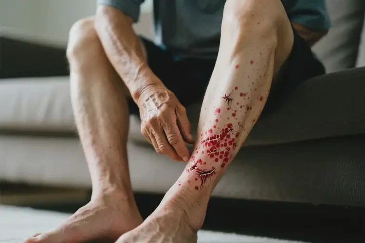 老年人小腿上有濕疹不管它會自己好嗎(圖2)