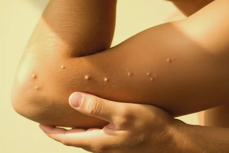 男生手臂偶爾起濕疹能靠自己自愈嗎(圖1)