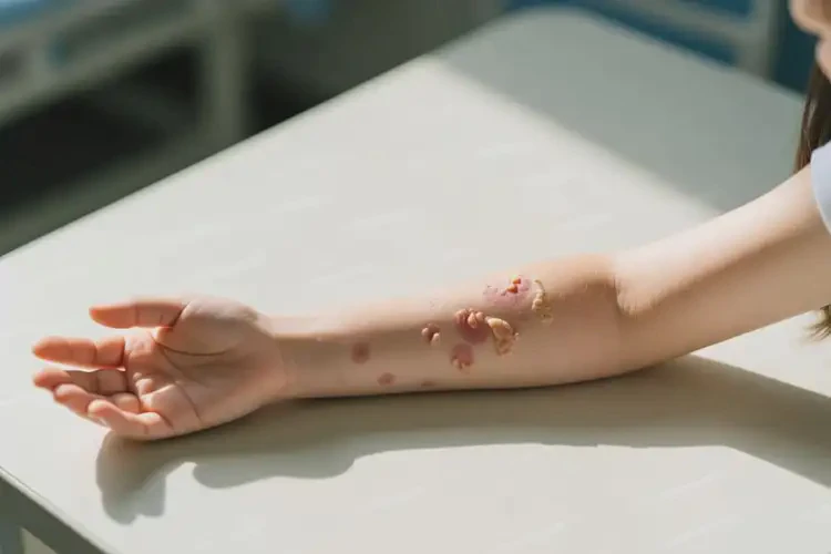 女生手臂上有濕疹不管它會自己痊愈嗎(圖3)