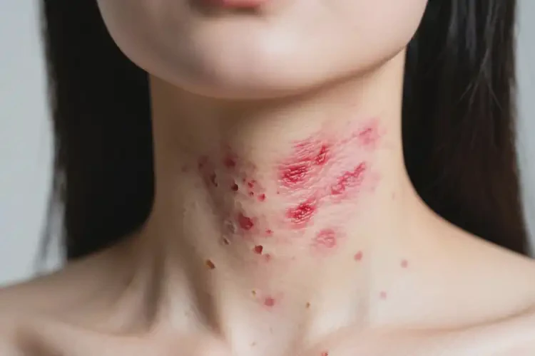 女人脖子起濕疹不管它會自己好嗎(圖3)