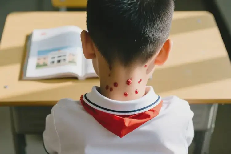 小學生脖子上出現(xiàn)濕疹不管它會自己好嗎(圖2)
