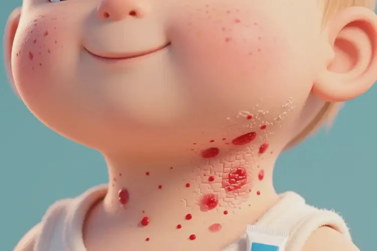 小兒脖子上起濕疹不管它會(huì)自己痊愈嗎(圖1)