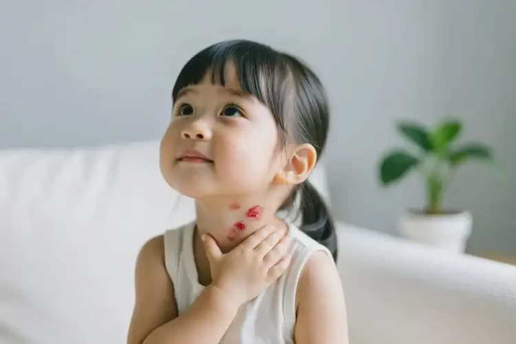 兒童脖子偶爾長濕疹能夠徹底治愈嗎(圖3)