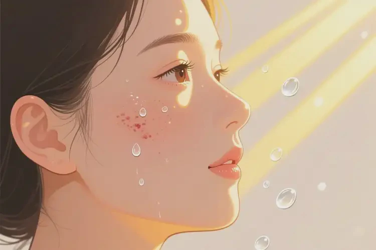 女性面部起濕疹不管它會自己自愈嗎(圖1)