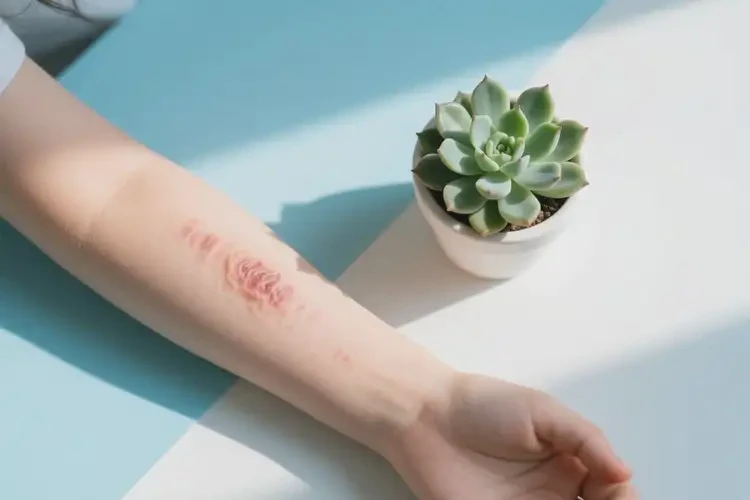 女生手臂上有濕疹不管它會(huì)自己自愈嗎(圖2)