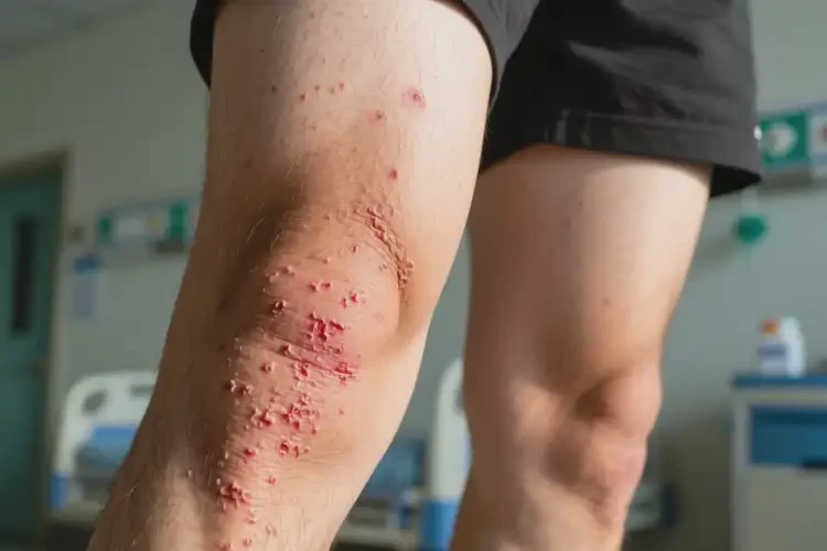 男生大腿出現(xiàn)濕疹能靠自己自愈嗎(圖4)