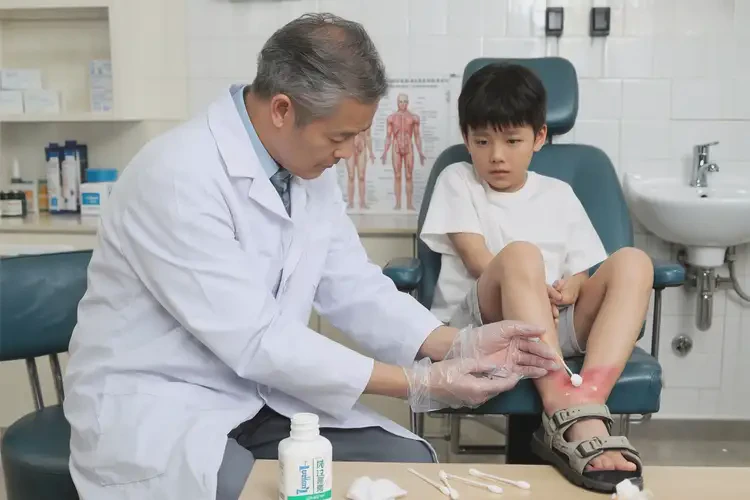 小兒腳上出現(xiàn)濕疹不管它會(huì)自己好嗎(圖3)