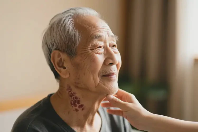 高齡老人脖子出現(xiàn)濕疹能徹底自愈嗎(圖3)