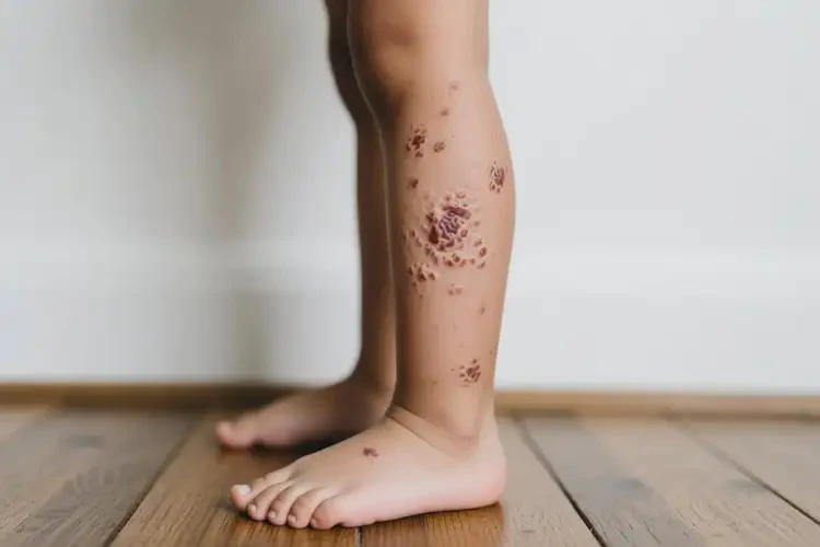 孩子小腿上偶爾長(zhǎng)濕疹不管它會(huì)自己自愈嗎(圖2)