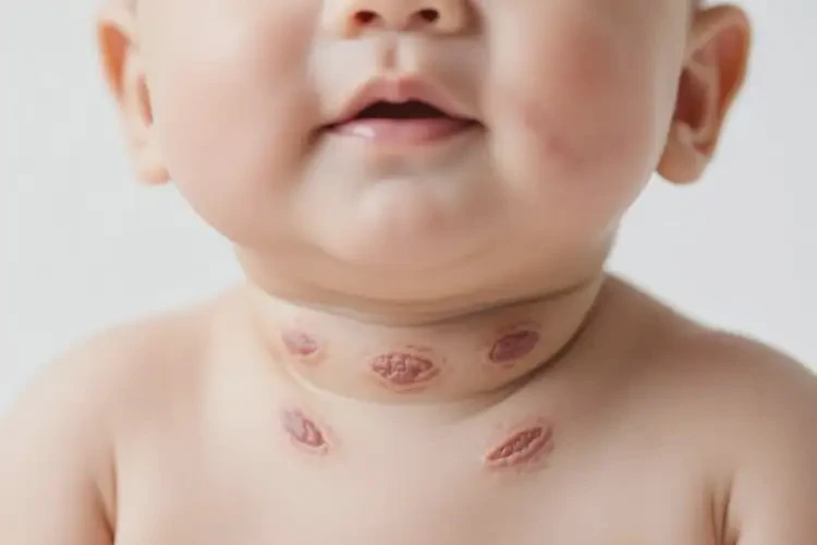 嬰兒脖子起濕疹不管它會自己自愈嗎(圖1)