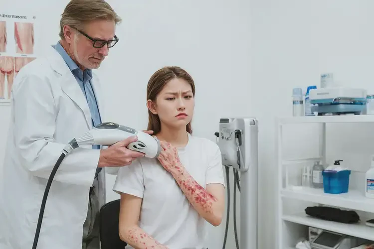 女生手臂上容易起湿疹不管它会自己痊愈吗(图2)