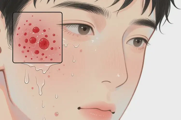 男生面部有濕疹能徹底自愈嗎(圖2)