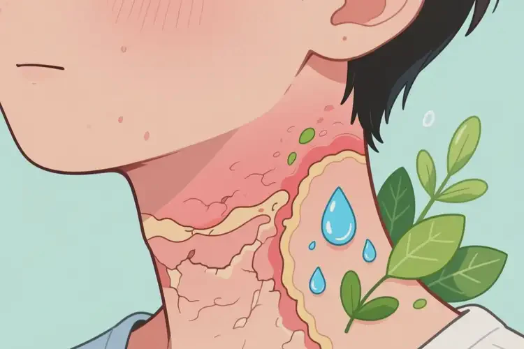 青少年脖子上容易長濕疹不管它會自己自愈嗎(圖3)