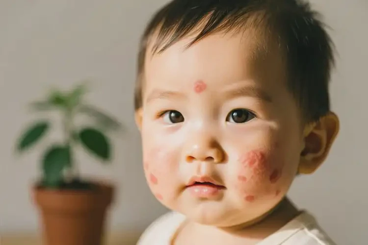 幼兒面部偶爾起濕疹能徹底自愈嗎(圖1)