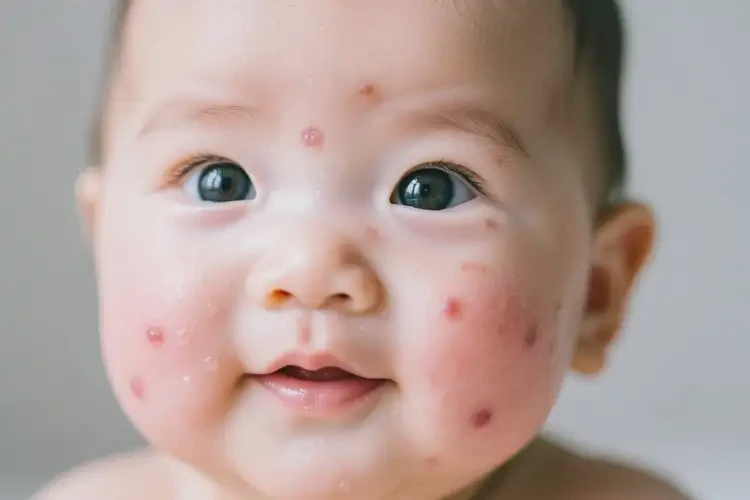 嬰兒臉上長(zhǎng)濕疹不管它會(huì)自己自愈嗎(圖2)