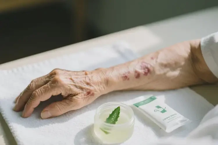 老年人手臂上起濕疹能徹底自愈嗎(圖1)