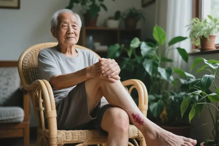 老人小腿上經(jīng)常起濕疹不管它會(huì)自己好嗎(圖2)