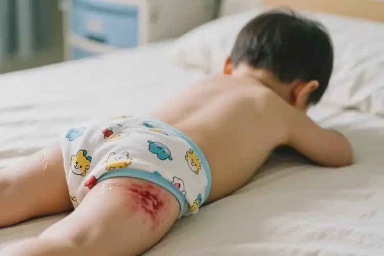 孩子屁股上經(jīng)常起濕疹不管它會(huì)自己自愈嗎(圖1)